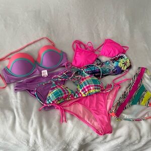 Vibrant Multicolor Bikini Sets -3 pairs